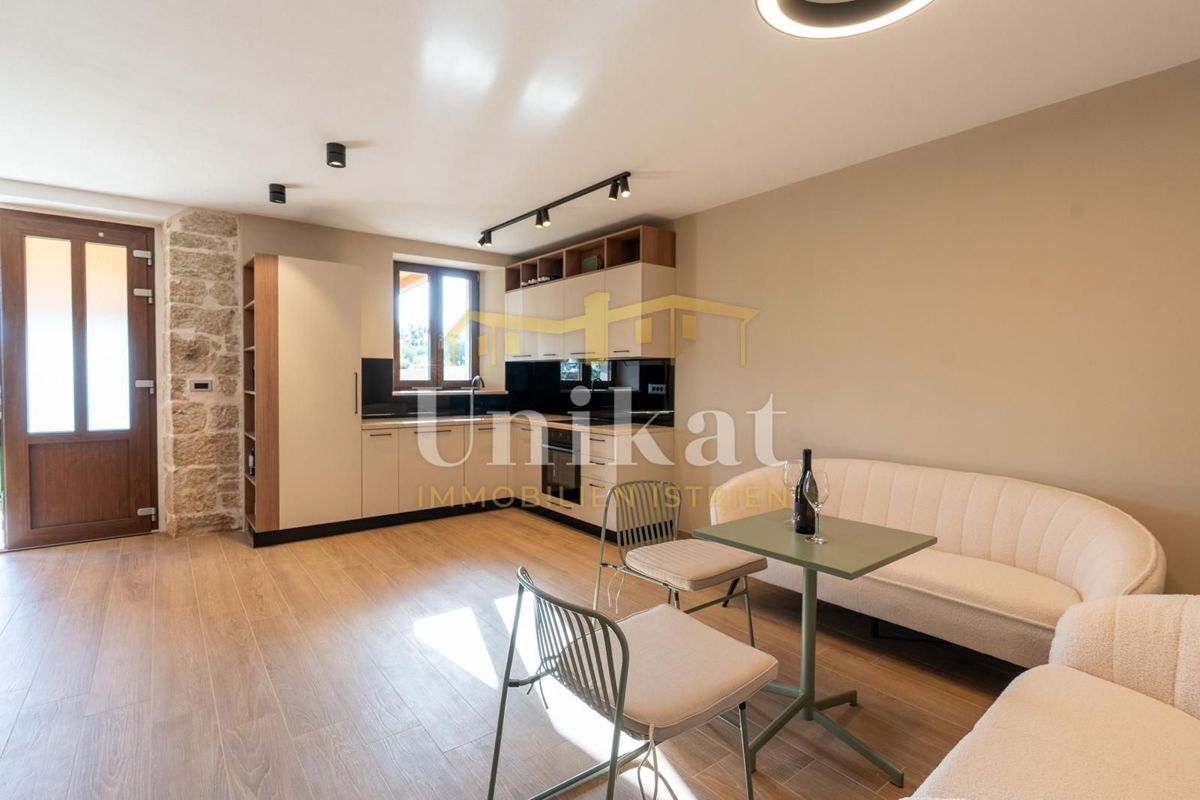 Renovirana kamnita hiša s bazenom